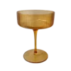 Champagnerschale Stripe Gelb zum Mieten
