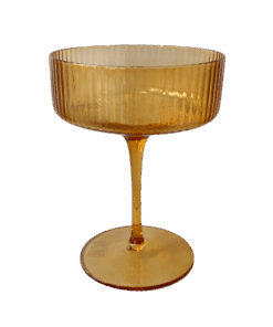 Champagnerschale Stripe Gelb zum Mieten