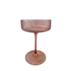 Champagnerschale Stripe Rosa zum Mieten