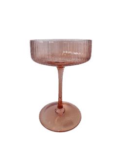 Champagnerschale Stripe Rosa zum Mieten