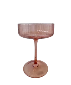 Champagnerschale Stripe Rosa zum Mieten