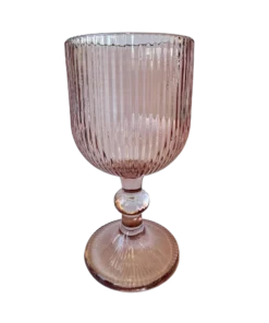 (Neuware) Weinglas Stripe Rosa zum Mieten