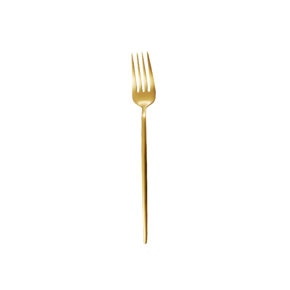 Dessertgabel Gold zum Mieten