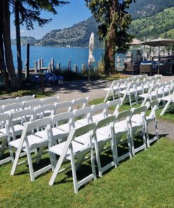 Klappstuhl Marquee weiss - Mobiliar zum Mieten (Bild 2)