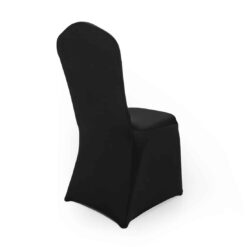 Stuhlhusse Stretch schwarz zum Mieten