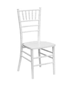 Tiffany Stuhl weiss zum Mieten