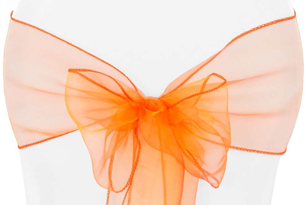 Organza Schleifenband Orange zum Mieten