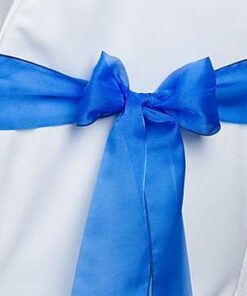 Organza Schleifenband royal blau zum Mieten