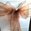Organza Schleifenband schokolade zum Mieten