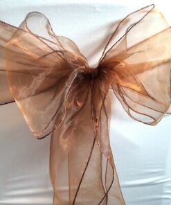 Organza Schleifenband schokolade zum Mieten
